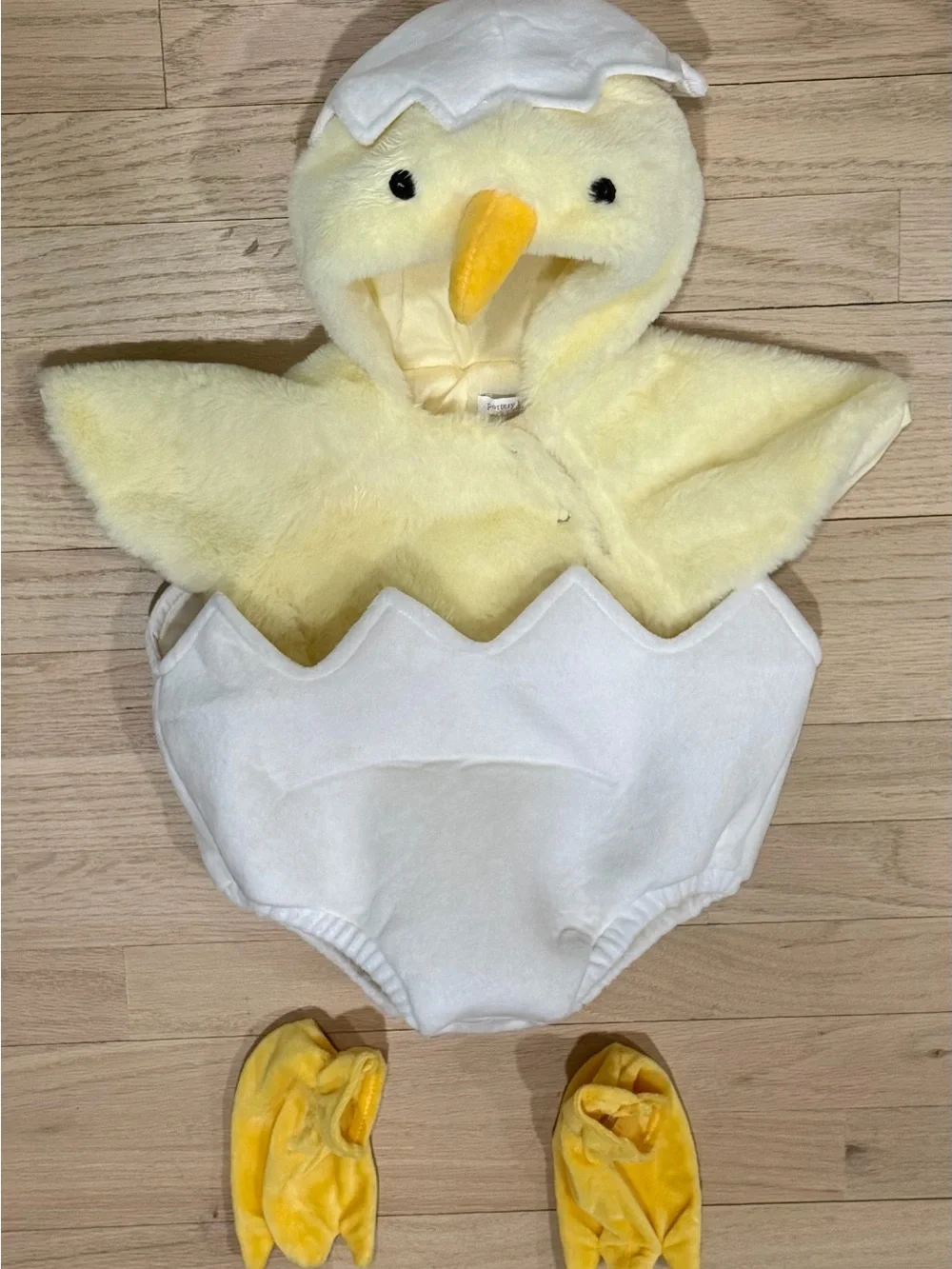 Pottery Barn Kids Yellow & Cream Plush Baby Chick Costume - Picture 2 of 3